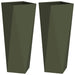 Jardinieră 2 pcs Verde măsliniu 30 x 30 x 75 cm Oțel - WALTI WALTI