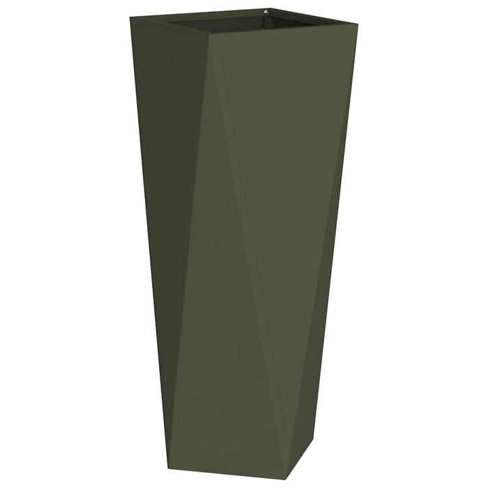 Jardinieră 2 pcs Verde măsliniu 30 x 30 x 75 cm Oțel - WALTI WALTI