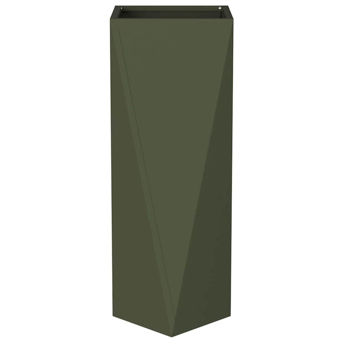 Jardinieră 2 pcs Verde măsliniu 30 x 30 x 75 cm Oțel - WALTI WALTI