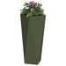 Jardinieră 2 pcs Verde măsliniu 30 x 30 x 75 cm Oțel - WALTI WALTI