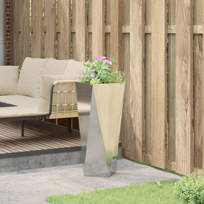 Jardinieră Argintiu 30 x 30 x 75 cm Oțel Galvanizat - WALTI WALTI