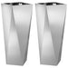 Jardinieră 2 pcs Argintiu 30 x 30 x 75 cm Oțel Galvanizat - WALTI WALTI