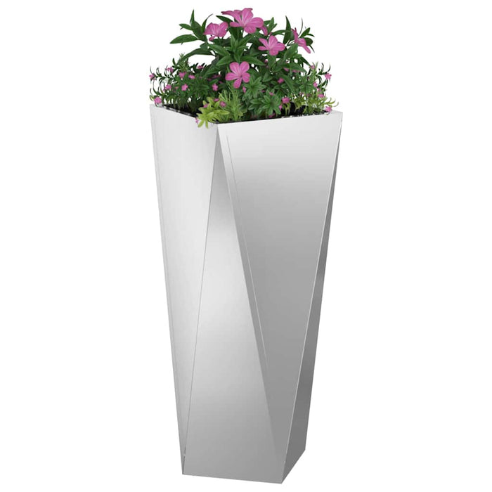Jardinieră 2 pcs Argintiu 30 x 30 x 75 cm Oțel Galvanizat - WALTI WALTI