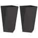 Jardinieră 2 pcs Negru 40 x 40 x 75 cm Oțel - WALTI WALTI