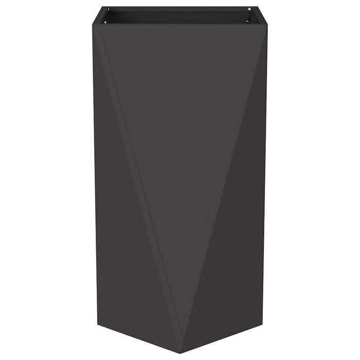 Jardinieră 2 pcs Negru 40 x 40 x 75 cm Oțel - WALTI WALTI