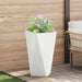 Jardinieră 2 pcs Alb 40 x 40 x 75 cm Oțel - WALTI WALTI
