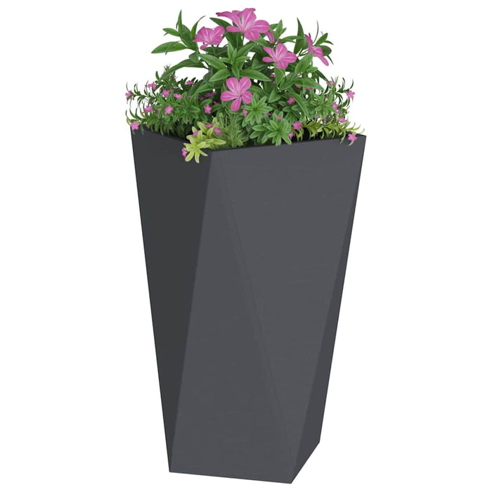 Jardinieră 2 pcs Antracit 40 x 40 x 75 cm Oțel - WALTI WALTI