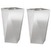 Jardinieră 2 pcs Argintiu 40 x 40 x 75 cm Oţel inoxidabil - WALTI WALTI