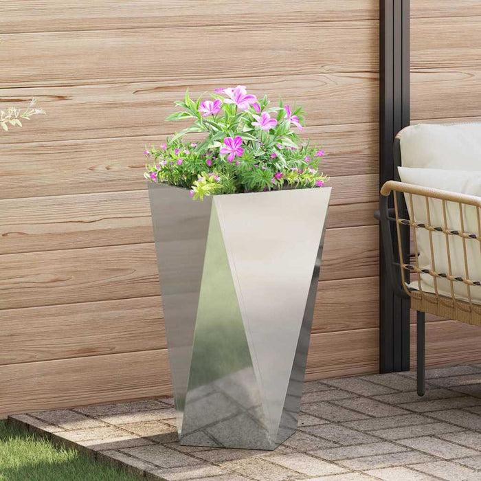 Jardinieră Argintiu 40 x 40 x 75 cm Oțel Galvanizat - WALTI WALTI
