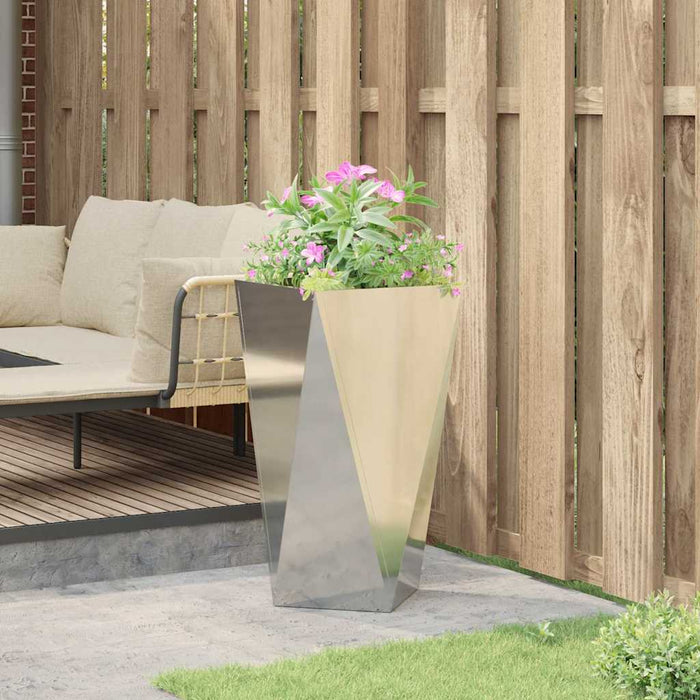 Jardinieră Argintiu 40 x 40 x 75 cm Oțel Galvanizat - WALTI WALTI