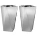 Jardinieră 2 pcs Argintiu 40 x 40 x 75 cm Oțel Galvanizat - WALTI WALTI
