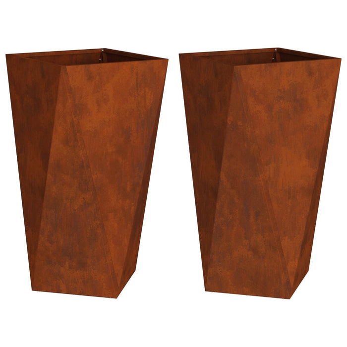 Jardinieră 2 pcs Ruginit 40 x 40 x 75 cm - WALTI WALTI