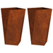 Jardinieră 2 pcs Ruginit 40 x 40 x 75 cm - WALTI WALTI