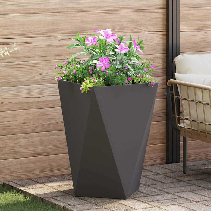 Jardinieră 2 pcs Negru 50 x 50 x 75 cm Oțel - WALTI WALTI