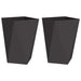 Jardinieră 2 pcs Negru 50 x 50 x 75 cm Oțel - WALTI WALTI
