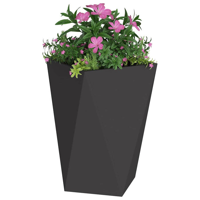 Jardinieră 2 pcs Negru 50 x 50 x 75 cm Oțel - WALTI WALTI