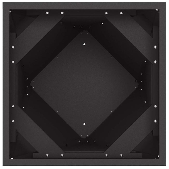 Jardinieră 2 pcs Negru 50 x 50 x 75 cm Oțel - WALTI WALTI