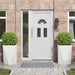 Jardinieră 2 pcs Alb 50 x 50 x 75 cm Oțel - WALTI WALTI