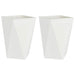 Jardinieră 2 pcs Alb 50 x 50 x 75 cm Oțel - WALTI WALTI