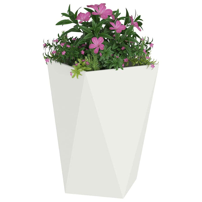 Jardinieră 2 pcs Alb 50 x 50 x 75 cm Oțel - WALTI WALTI