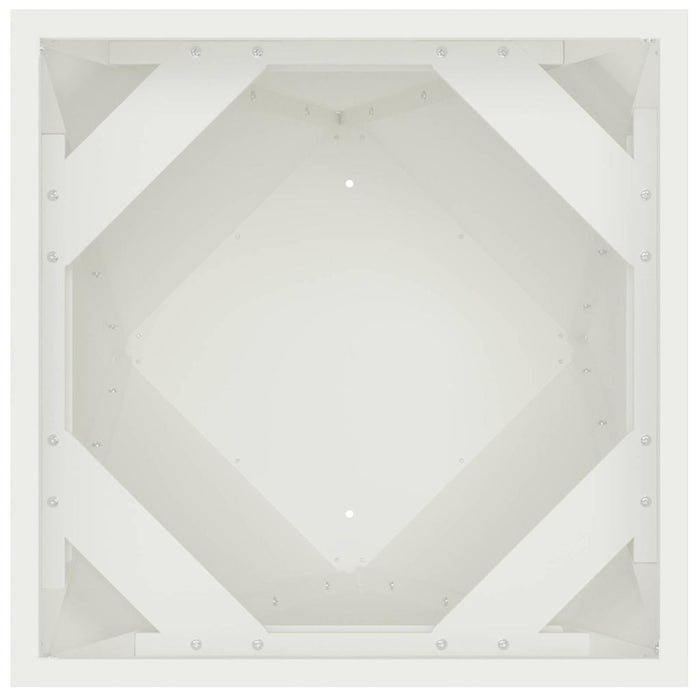 Jardinieră 2 pcs Alb 50 x 50 x 75 cm Oțel - WALTI WALTI