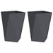 Jardinieră 2 pcs Antracit 50 x 50 x 75 cm Oțel - WALTI WALTI
