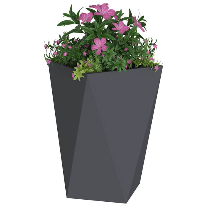 Jardinieră 2 pcs Antracit 50 x 50 x 75 cm Oțel - WALTI WALTI