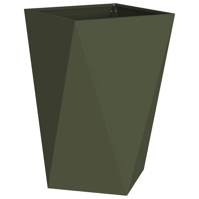 Jardinieră 2 pcs Verde măsliniu 50 x 50 x 75 cm Oțel - WALTI WALTI