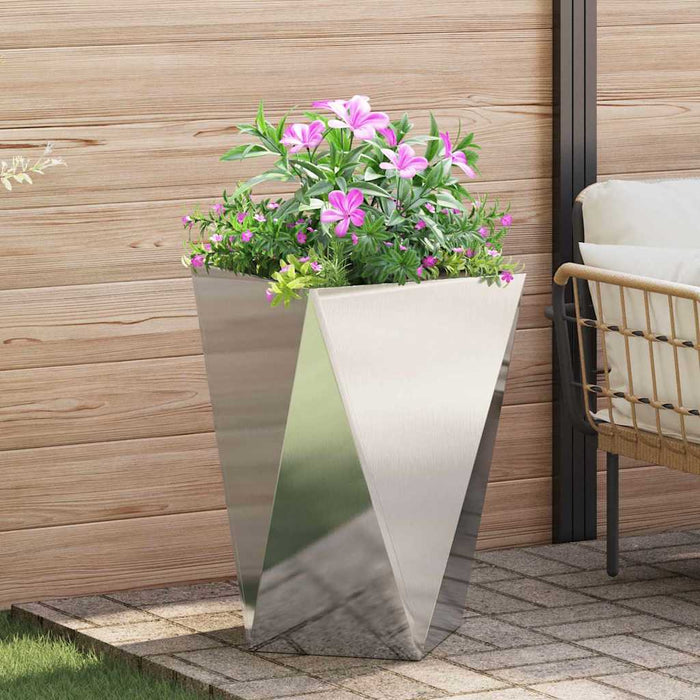 Jardinieră 2 pcs Argintiu 50 x 50 x 75 cm Oţel inoxidabil - WALTI WALTI