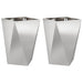 Jardinieră 2 pcs Argintiu 50 x 50 x 75 cm Oţel inoxidabil - WALTI WALTI
