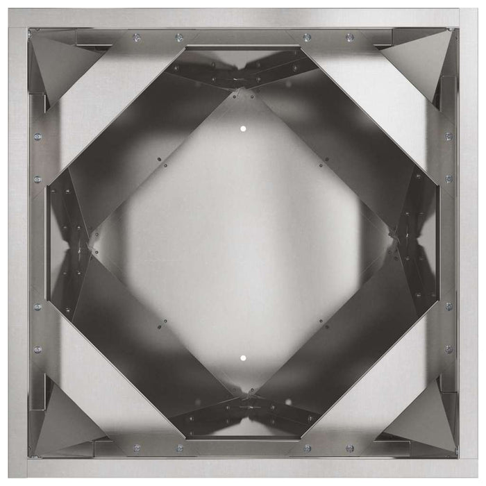 Jardinieră 2 pcs Argintiu 50 x 50 x 75 cm Oţel inoxidabil - WALTI WALTI
