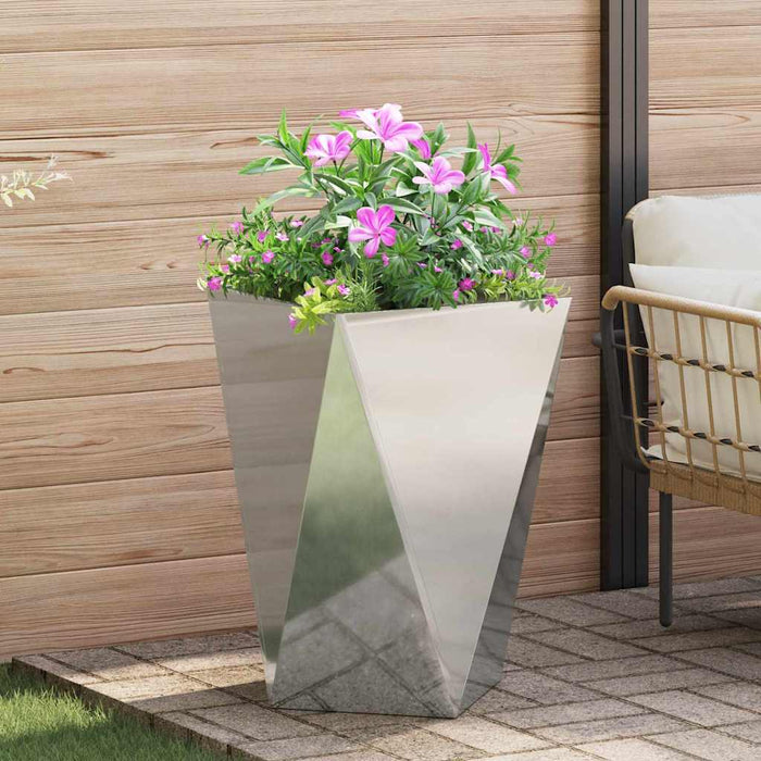 Jardinieră 2 pcs Argintiu 50 x 50 x 75 cm Oțel Galvanizat - WALTI WALTI