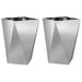 Jardinieră 2 pcs Argintiu 50 x 50 x 75 cm Oțel Galvanizat - WALTI WALTI
