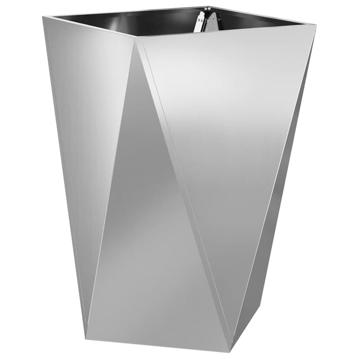 Jardinieră 2 pcs Argintiu 50 x 50 x 75 cm Oțel Galvanizat - WALTI WALTI