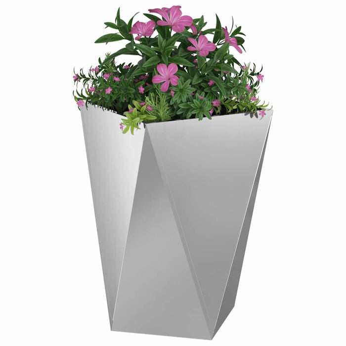 Jardinieră 2 pcs Argintiu 50 x 50 x 75 cm Oțel Galvanizat - WALTI WALTI