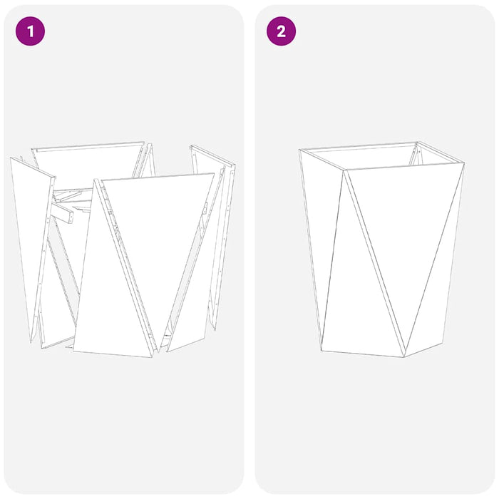 Jardinieră 2 pcs Ruginit 50 x 50 x 75 cm - WALTI WALTI