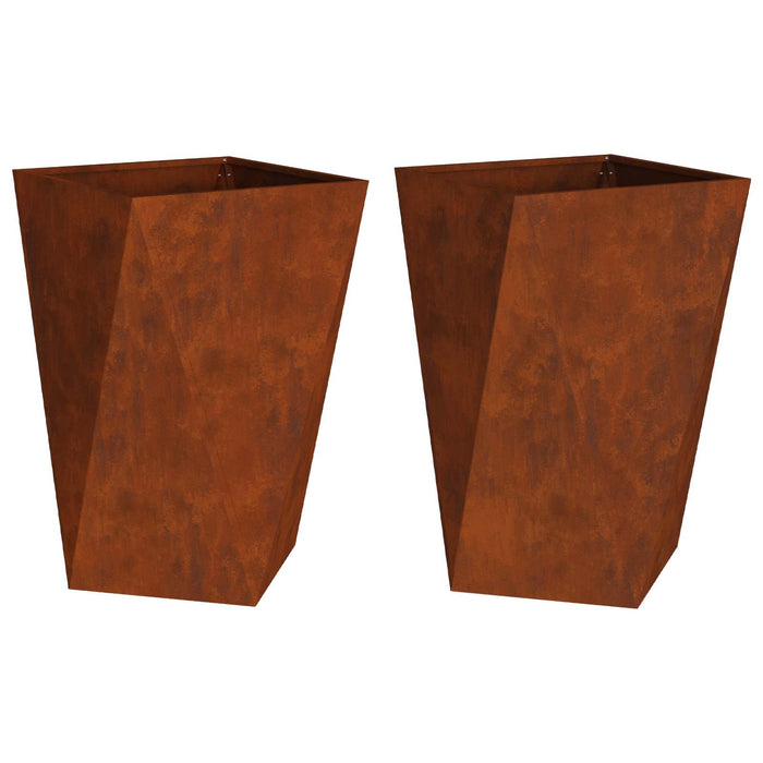 Jardinieră 2 pcs Ruginit 50 x 50 x 75 cm - WALTI WALTI