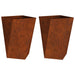 Jardinieră 2 pcs Ruginit 50 x 50 x 75 cm - WALTI WALTI