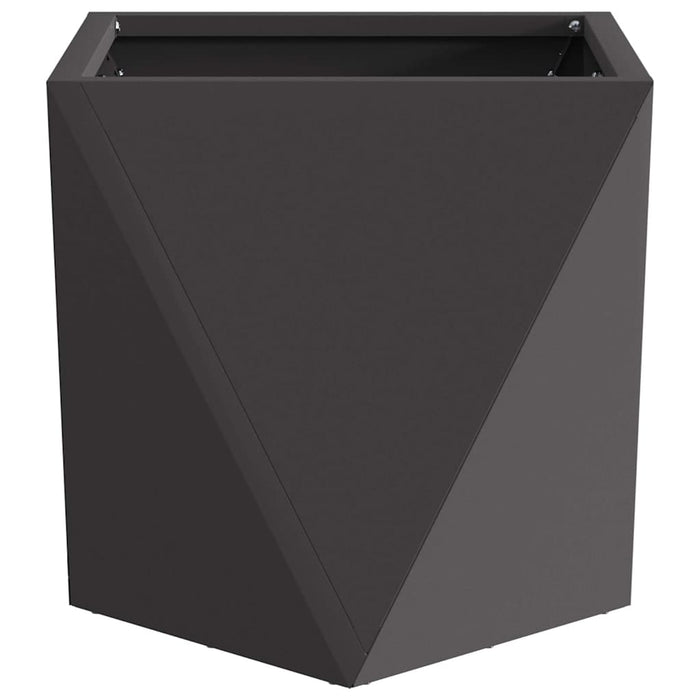 Jardinieră 2 pcs Negru 30 x 30 x 30 cm Oțel - WALTI WALTI