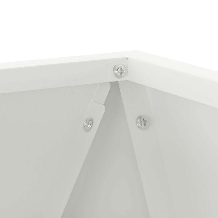 Jardinieră 2 pcs Alb 30 x 30 x 30 cm Oțel - WALTI WALTI