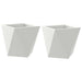 Jardinieră 2 pcs Alb 30 x 30 x 30 cm Oțel - WALTI WALTI