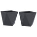 Jardinieră 2 pcs Antracit 30 x 30 x 30 cm Oțel - WALTI WALTI