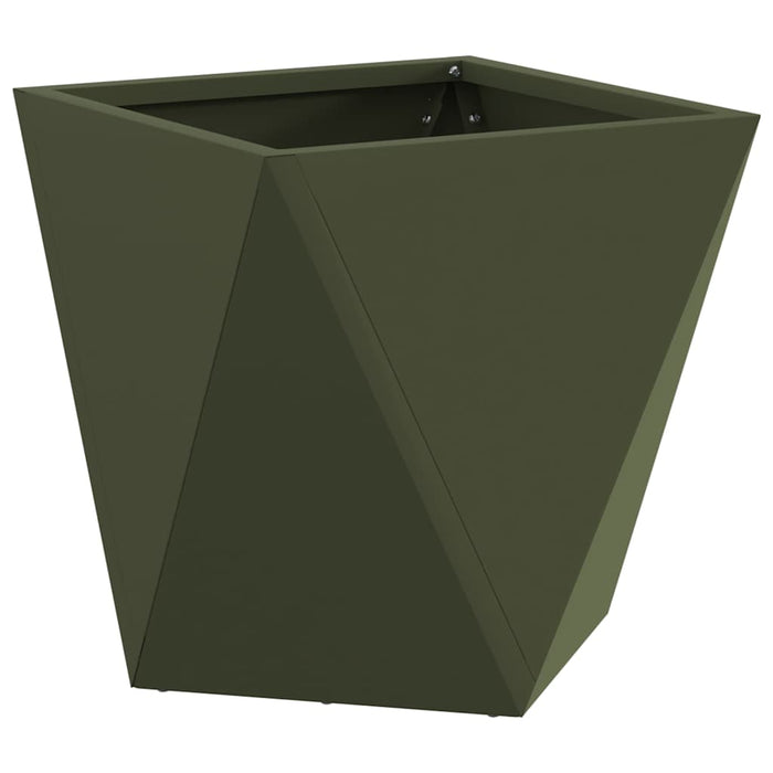 Jardinieră 2 pcs Verde măsliniu 30 x 30 x 30 cm Oțel - WALTI WALTI
