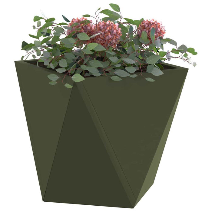 Jardinieră 2 pcs Verde măsliniu 30 x 30 x 30 cm Oțel - WALTI WALTI