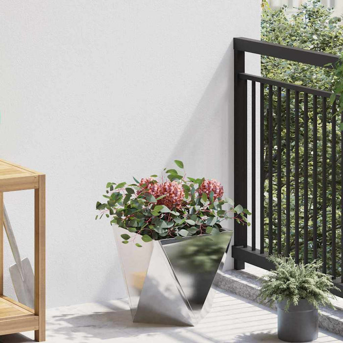Jardinieră 2 pcs Argintiu 30 x 30 x 30 cm Oţel inoxidabil - WALTI WALTI