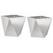 Jardinieră 2 pcs Argintiu 30 x 30 x 30 cm Oţel inoxidabil - WALTI WALTI