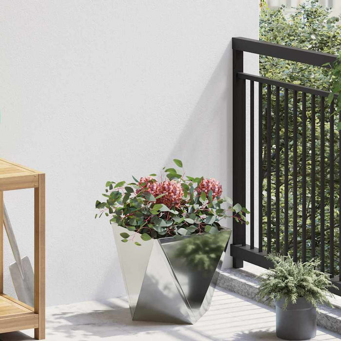 Jardinieră 2 pcs Argintiu 30 x 30 x 30 cm Oțel Galvanizat - WALTI WALTI