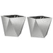 Jardinieră 2 pcs Argintiu 30 x 30 x 30 cm Oțel Galvanizat - WALTI WALTI