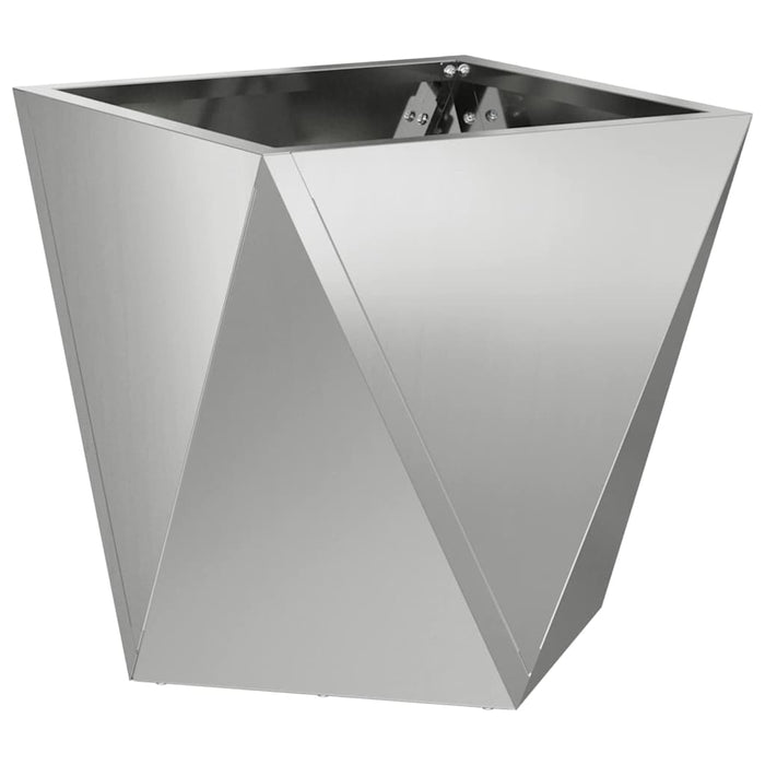 Jardinieră 2 pcs Argintiu 30 x 30 x 30 cm Oțel Galvanizat - WALTI WALTI