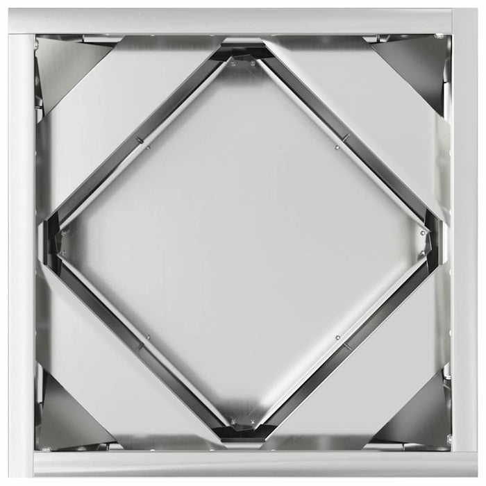 Jardinieră 2 pcs Argintiu 30 x 30 x 30 cm Oțel Galvanizat - WALTI WALTI